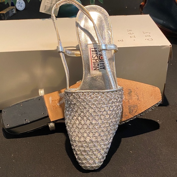 Timothy Hitsman Glittering Silver Flats - Picture 4 of 4